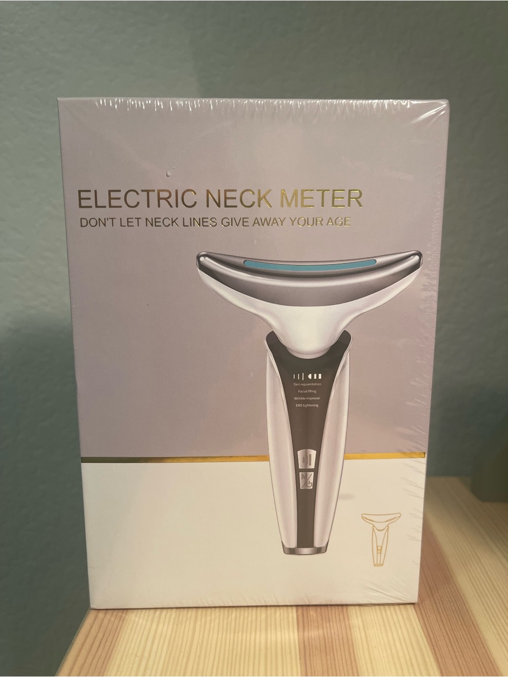Electric Neck Meter Device in White and Silver